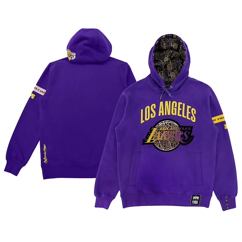 Sweat à capuche épais unisexe NBA x Two Hype Purple Los Angeles Lakers Culture & Hoops