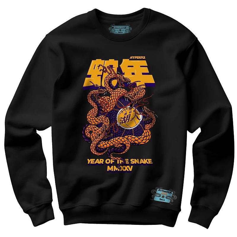 Unisex NBALab x Hyperfly Black Los Angeles Lakers Year of the Snake Lunar New Collection Sweatshirt