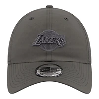 Casquette unisexe New Era anthracite Los Angeles Lakers en tissu ripstop décontracté et classique ajustable
