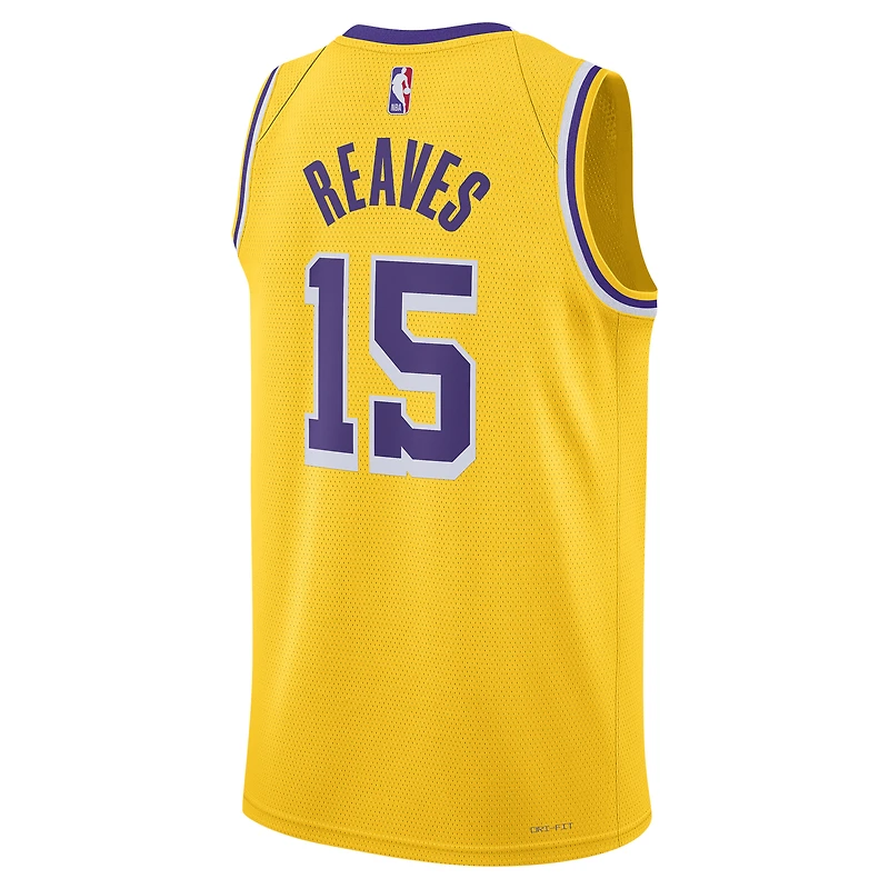 Maillot unisexe Nike Austin Reaves Gold Los Angeles Lakers Swingman - Édition Icon