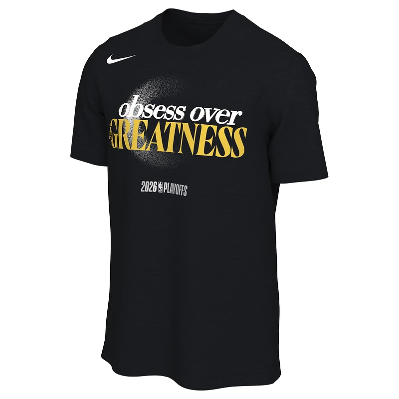 T-shirt unisexe Nike noir Los Angeles Lakers 2026 NBA Playoffs Mantra