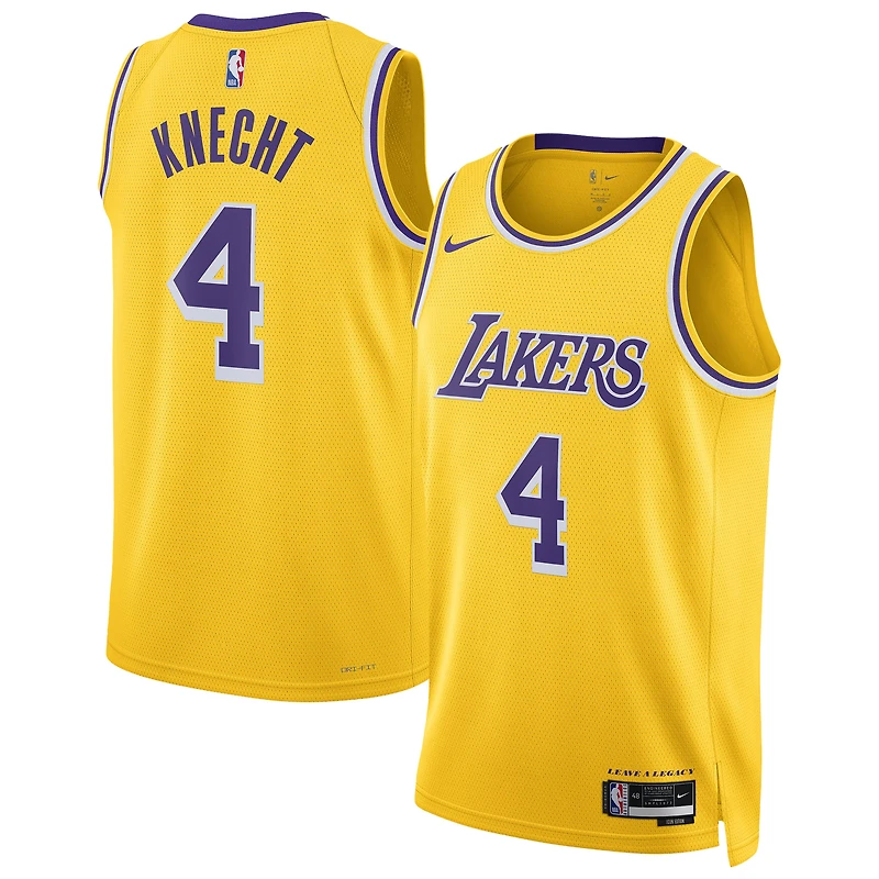 Maillot Nike unisexe Dalton Knecht Gold Los Angeles Lakers Swingman