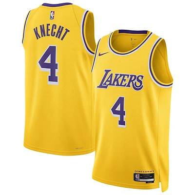Maillot Nike unisexe Dalton Knecht Gold Los Angeles Lakers Swingman