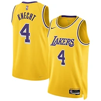 Maillot Nike unisexe Dalton Knecht Gold Los Angeles Lakers Swingman