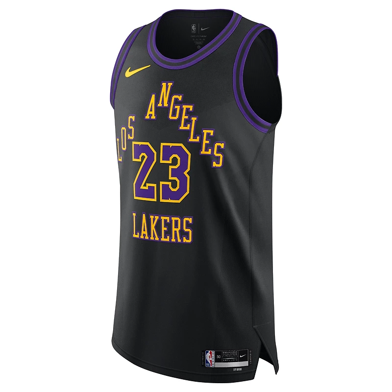 Maillot authentique unisexe Nike LeBron James noir Los Angeles Lakers 2025/26 - Édition City