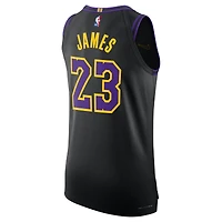 Maillot authentique unisexe Nike LeBron James noir Los Angeles Lakers 2025/26 - Édition City