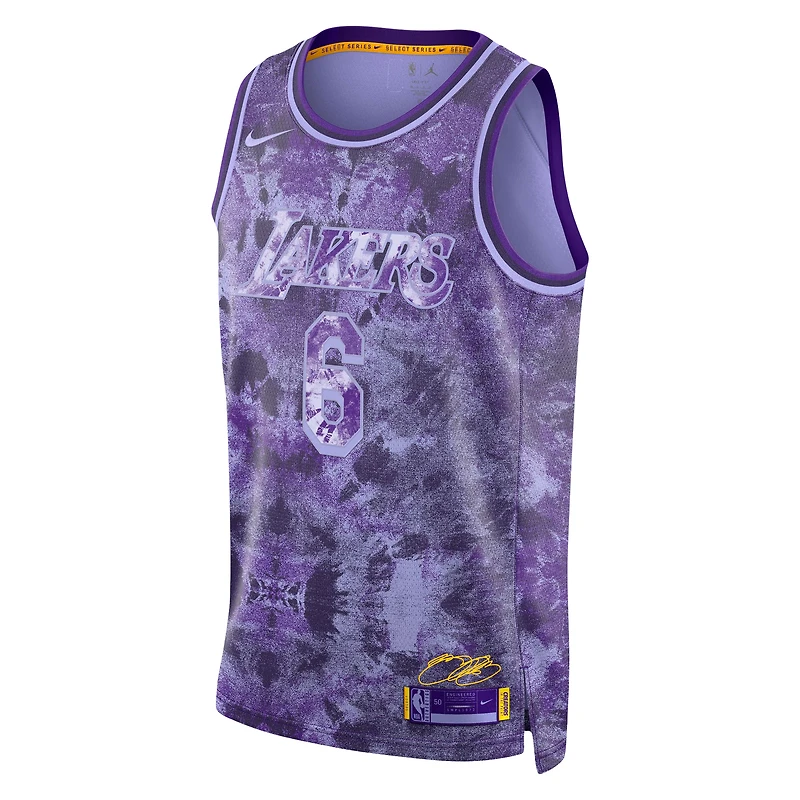 Maillot unisexe Nike LeBron James violet Los Angeles Lakers Select Series Swingman