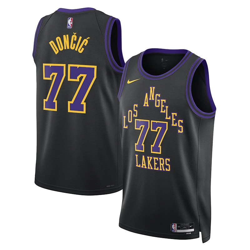Unisex Nike Luka Dončić Black Los Angeles Lakers 2025/26 Swingman Jersey - City Edition