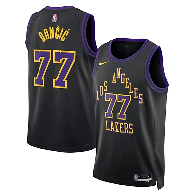 Unisex Nike Luka Dončić Black Los Angeles Lakers 2025/26 Swingman Jersey - City Edition