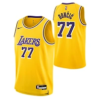 Maillot Nike Swingman Luka Dončić doré unisexe des Los Angeles Lakers - Édition Icon