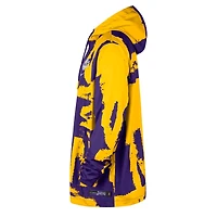 Veste unisexe Nike violette Los Angeles Lakers Courtside Club Premium tissée à capuche zippée intégrale