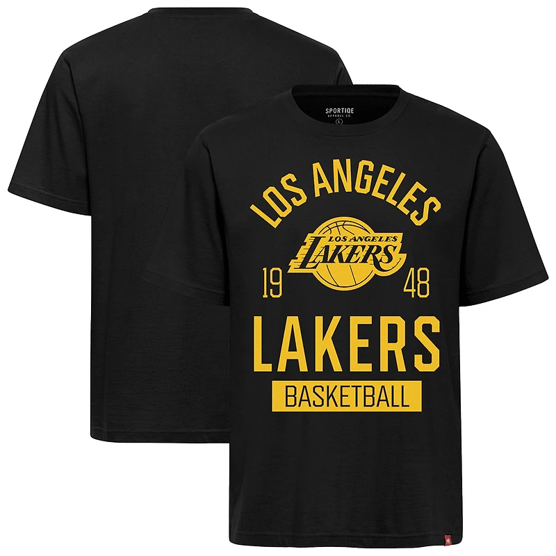Unisex Sportiqe Black Los Angeles Lakers Duke Premium T-Shirt