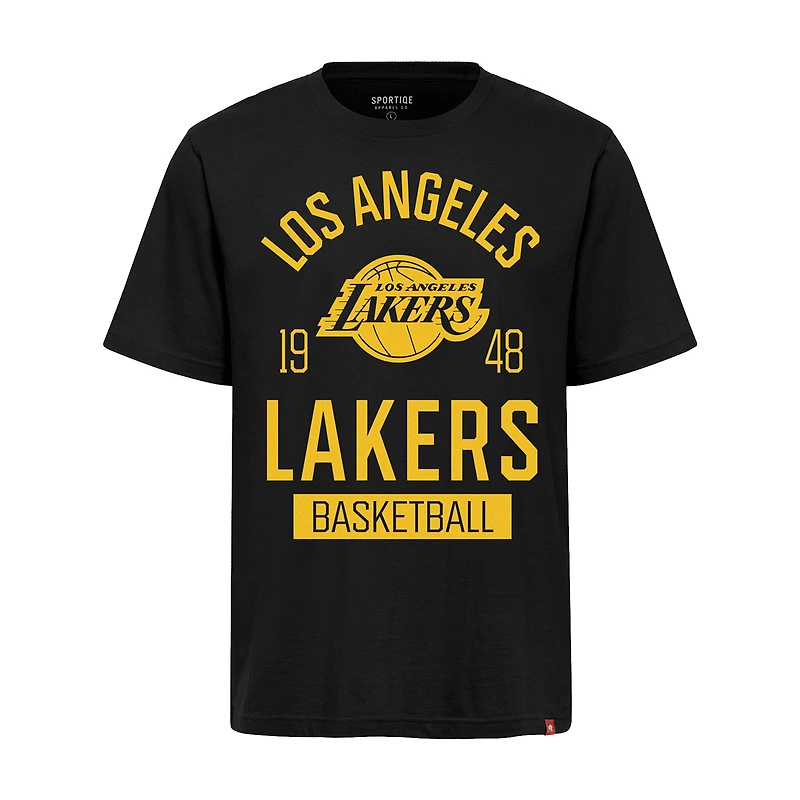 Unisex Sportiqe Black Los Angeles Lakers Duke Premium T-Shirt