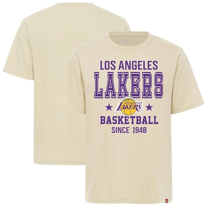 Unisex Sportiqe Cream Los Angeles Lakers Duke Premium T-Shirt