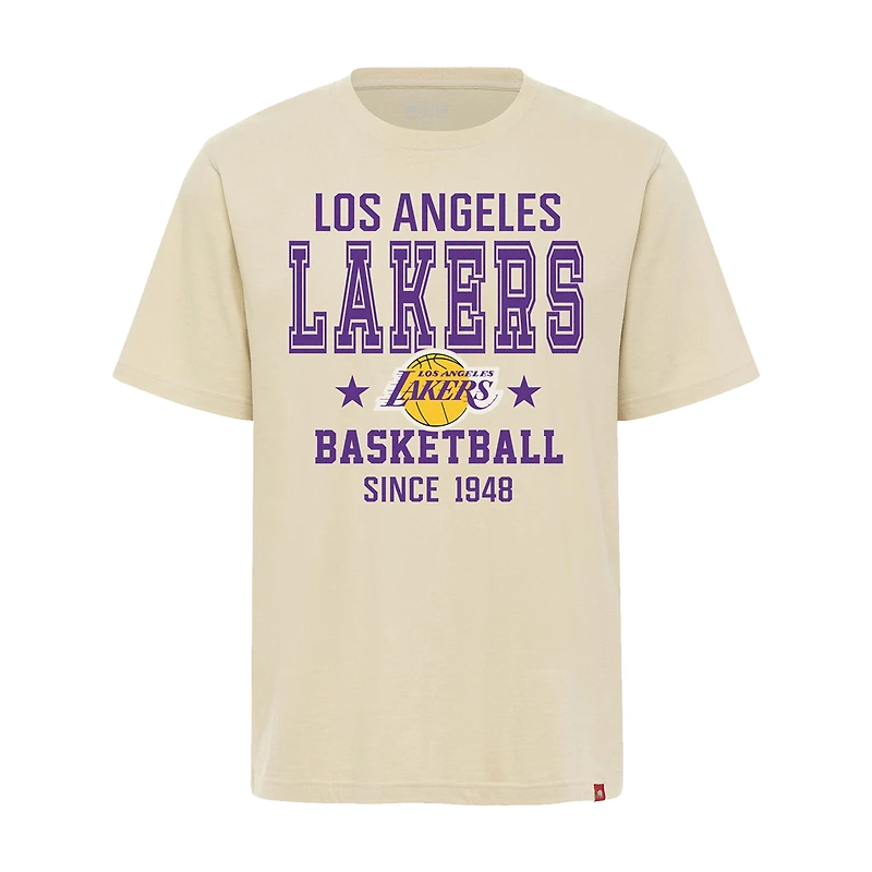 Unisex Sportiqe Cream Los Angeles Lakers Duke Premium T-Shirt