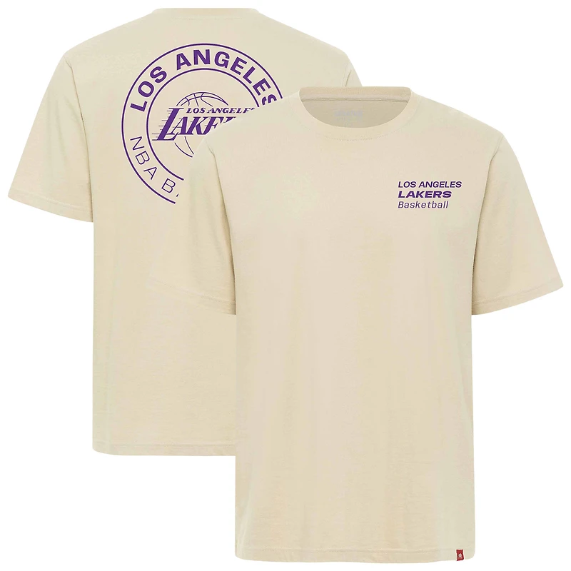 Unisex Sportiqe  Cream Los Angeles Lakers Duke Premium T-Shirt