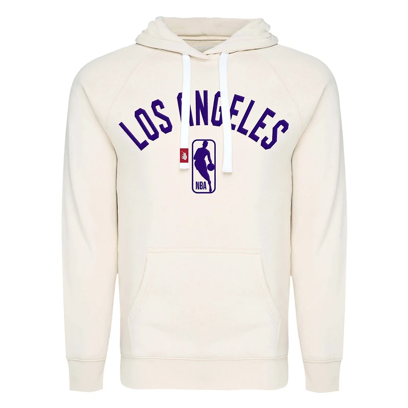 Sweat à capuche unisexe Sportiqe crème Olsen des Los Angeles Lakers