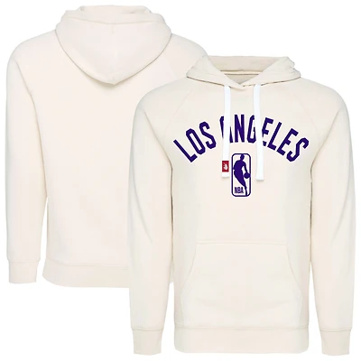 Unisex Sportiqe  Cream Los Angeles Lakers Olsen Tri-Blend Pullover Hoodie