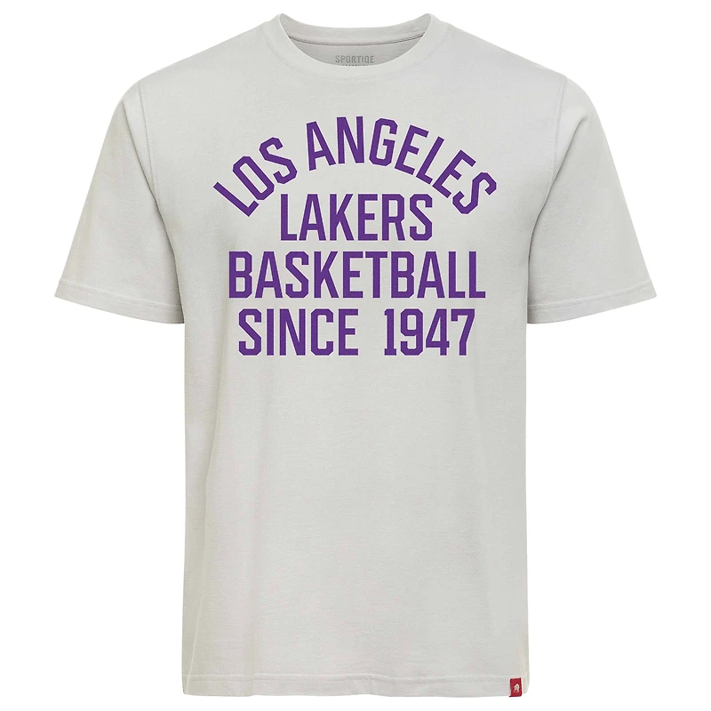 Unisex Sportiqe Gray Los Angeles Lakers Genuine Issue Collection Duke T-Shirt