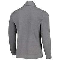 Pull cardigan unisexe Sportiqe Heather Grey Los Angeles Lakers Henshaw à boutons complets