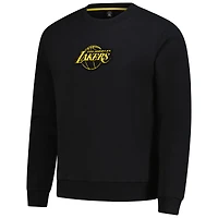 Unisex Stadium Essentials Black Los Angeles Lakers Club Level Chenille Sweatshirt