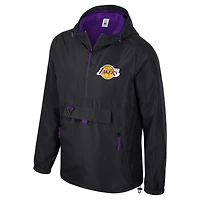 Unisex Stadium Essentials Black Los Angeles Lakers Compete Quarter-Zip Hoodie Jacket