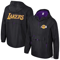 Veste à capuche unisexe Stadium Essentials noire Los Angeles Lakers Compete quart de zip