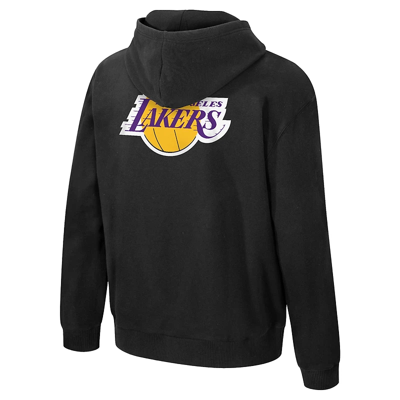 Unisex Stadium Essentials Black Los Angeles Lakers First Team Club Level Hoodie