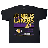 T-shirt unisexe Stadium Essentials noir Los Angeles Lakers Hideout Boxy