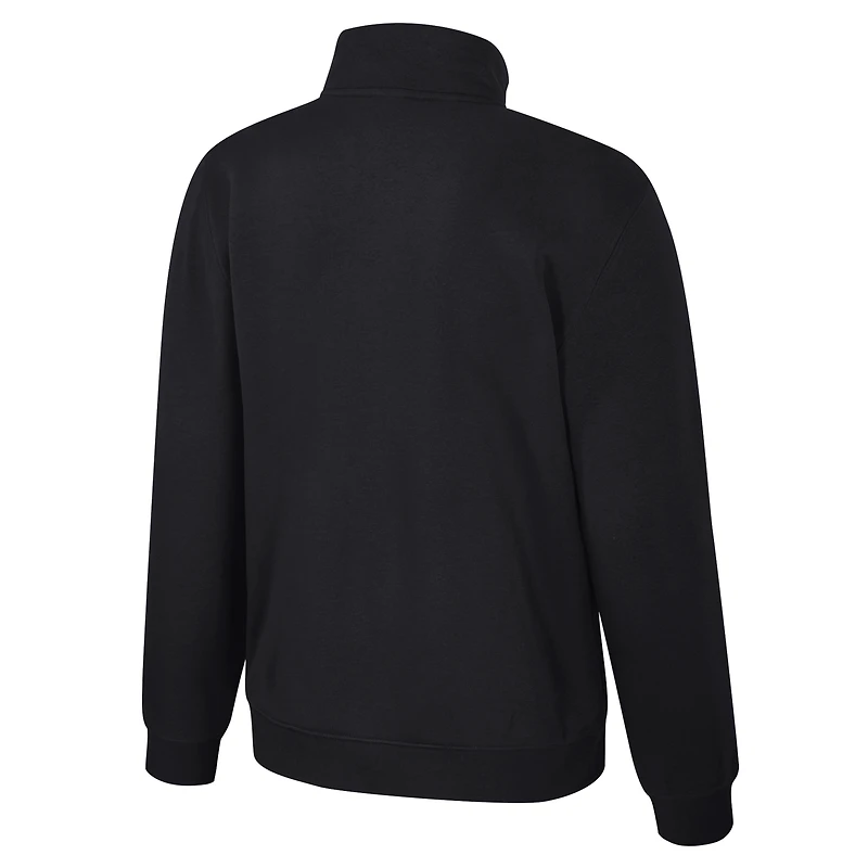 Unisex Stadium Essentials Black Los Angeles Lakers Varsity Trainer Quarter-Zip Pullover