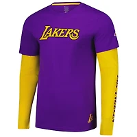 T-shirt à manches longues unisexe Stadium Essentials violet Los Angeles Lakers Spectator 2fer