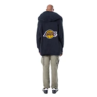Sweat à capuche ouvert surdimensionné noir des Los Angeles Lakers par Jill Martin, le meilleur transat du monde