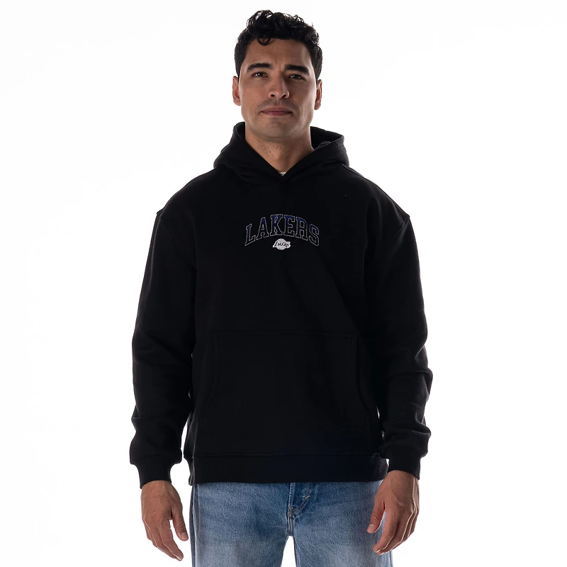 Sweat à capuche unisexe The Wild Collective noir Los Angeles Lakers Splatter Premium