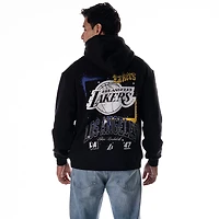 Sweat à capuche unisexe The Wild Collective noir Los Angeles Lakers Splatter Premium