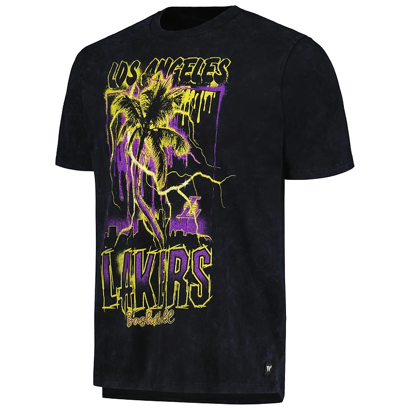 T-shirt unisexe The Wild Collective, noir, Los Angeles Lakers Tour Band