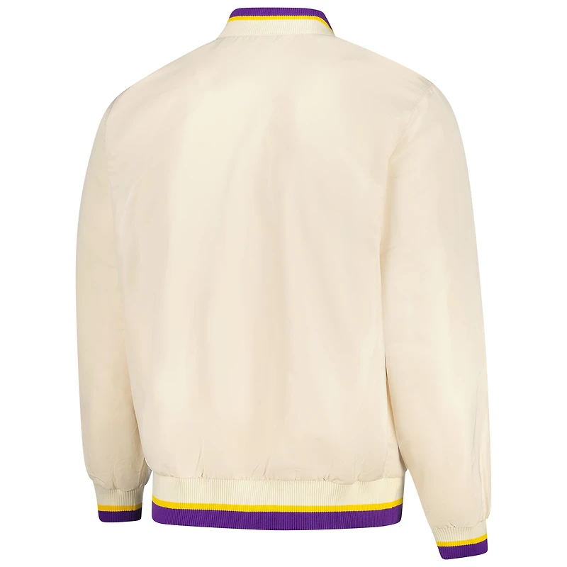 Pull coupe-vent unisexe The Wild Collective crème Los Angeles Lakers