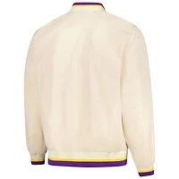 Pull coupe-vent unisexe The Wild Collective crème Los Angeles Lakers