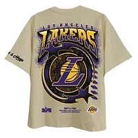 Unisex Two Hype Cream Los Angeles Lakers Drip & Dime Elevated Drop Shoulder T-Shirt