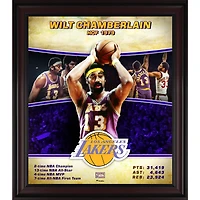 Wilt Chamberlain Los Angeles Lakers Framed 15" x 17" Hardwood Classics Player Collage