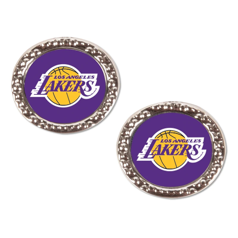 Boucles d'oreilles rondes WinCraft Los Angeles Lakers Team Post
