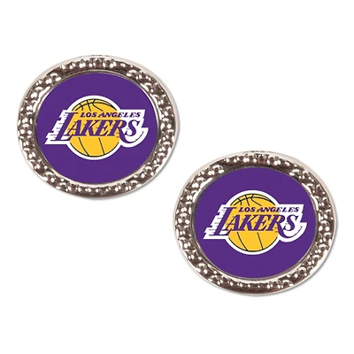 Boucles d'oreilles rondes WinCraft Los Angeles Lakers Team Post