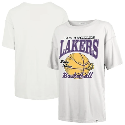 Women's '47  White Los Angeles Lakers City Edition Down Court Sadie T-Shirt