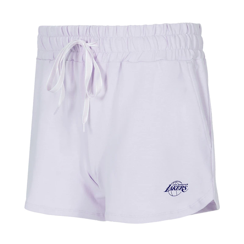 Women's Concepts Sport Light Purple Los Angeles Lakers Elevation Tri-Blend Long Sleeve Top & Shorts Set