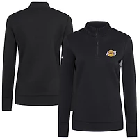 Women's Levelwear  Black Los Angeles Lakers Cushion Quarter-Zip Pullover