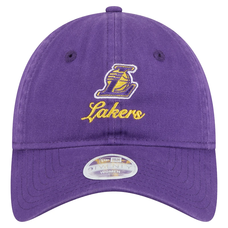Women's New Era  Purple Los Angeles Lakers Gameday Preppy 9TWENTY Adjustable Hat