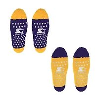 Women's Starter  Purple/Gold Los Angeles Lakers Home and Away Cozy Socks 2 Pack