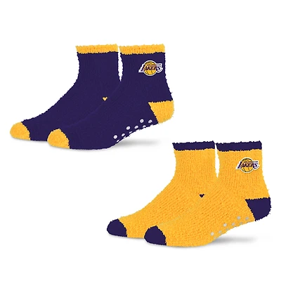 Women's Starter  Purple/Gold Los Angeles Lakers Home and Away Cozy Socks 2 Pack