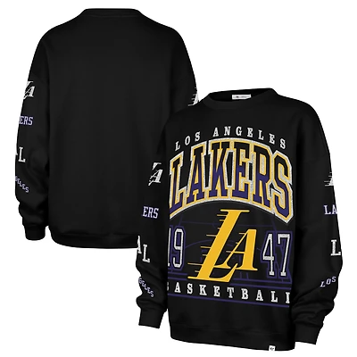 Women's '47  Black Los Angeles Lakers 2025/26 City Edition Go Big Oversized Sweatshirt
