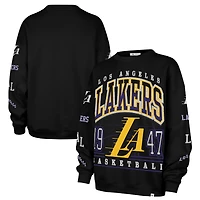 Women's '47  Black Los Angeles Lakers 2025/26 City Edition Go Big Oversized Sweatshirt