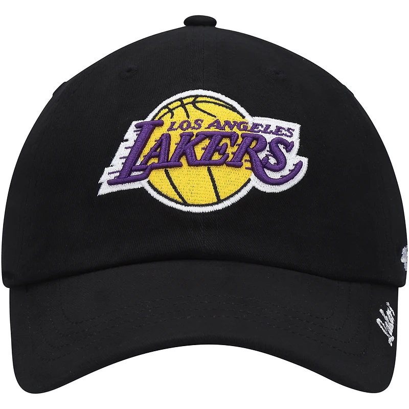 Casquette réglable avec logo Miata Clean Up des Los Angeles Lakers '47 pour femmes, noir